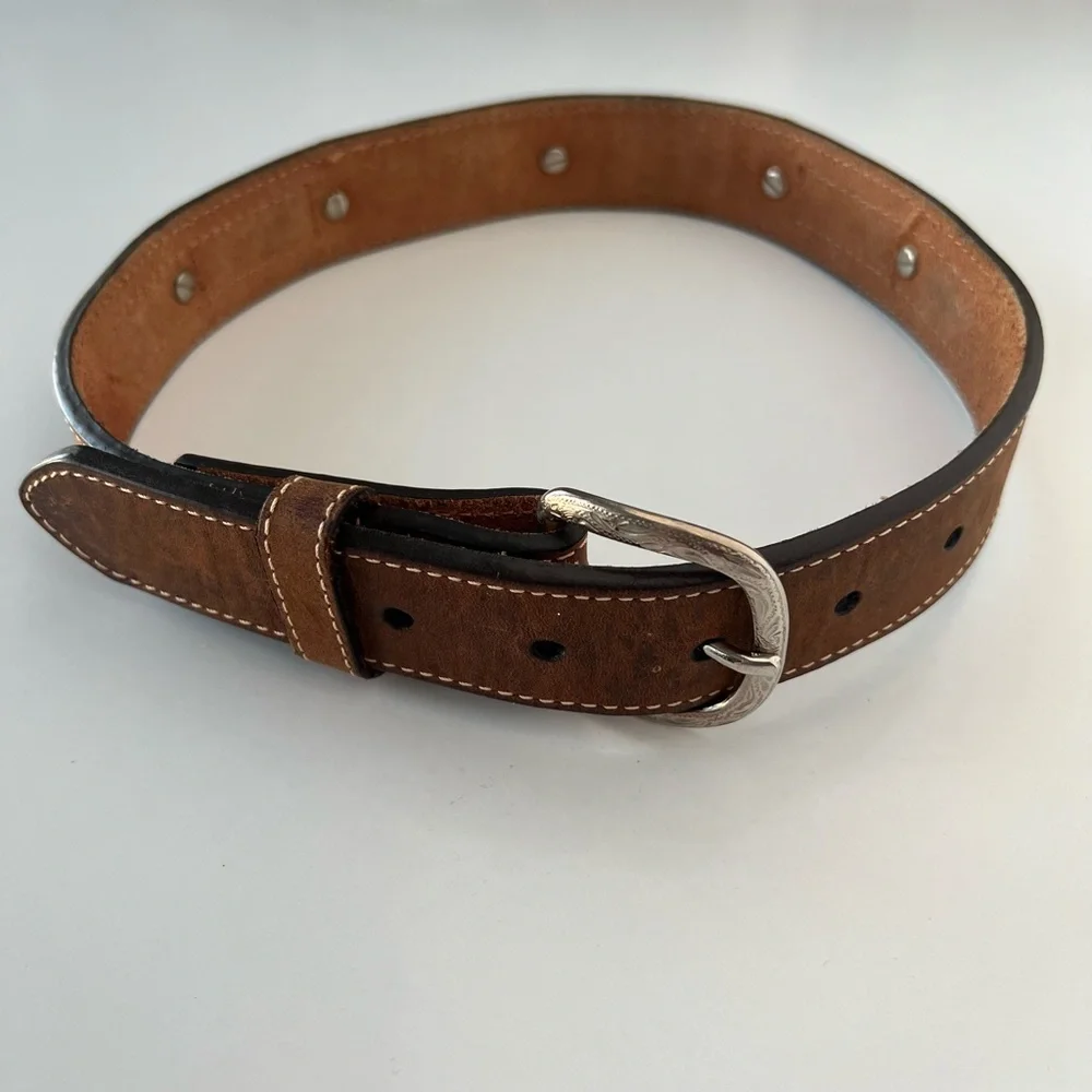 Nocona Kid's Brown Leather Western Belt